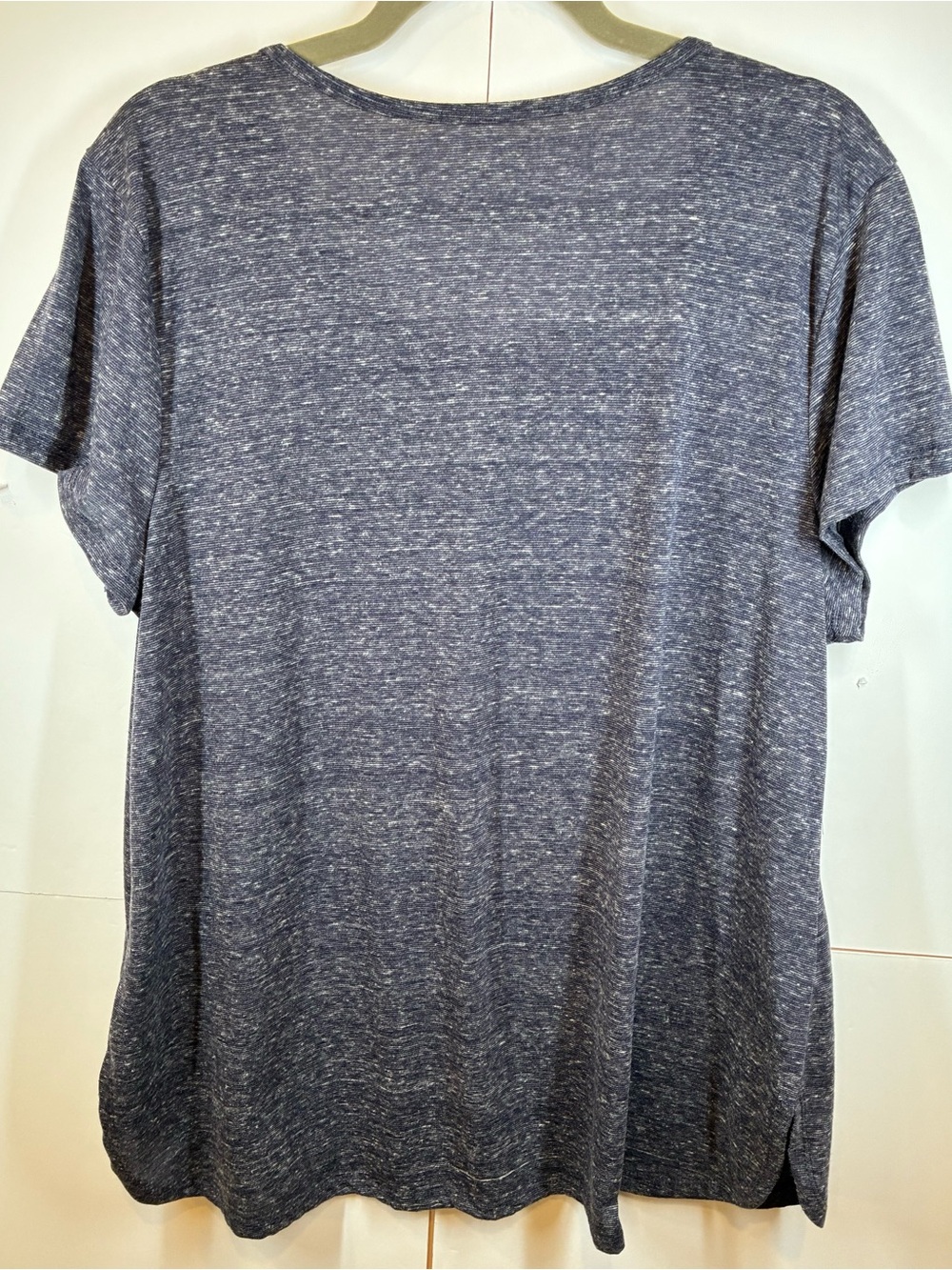 Style & Co. Women's XL Blue Marled Floral Medallion Graphic Short Sleeve Tee Top - Picture 6 of 7